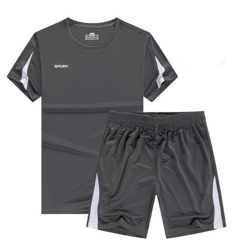 Two Piece Short Sleeve Jogging T Shirt Shorts Men Set