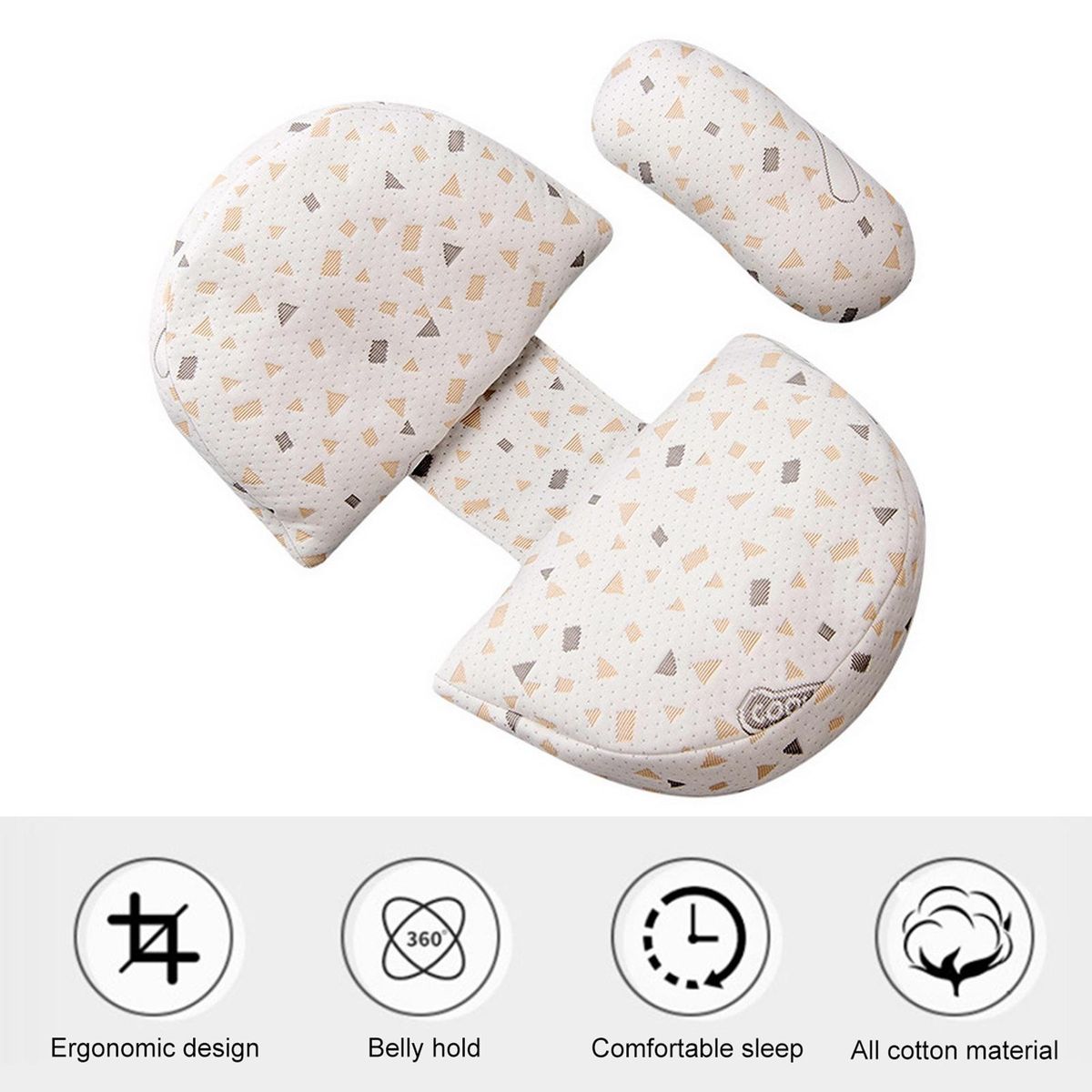 Pregnancy Pillow with Machine Washable Fabric U-shaped Pregnancy Grey
