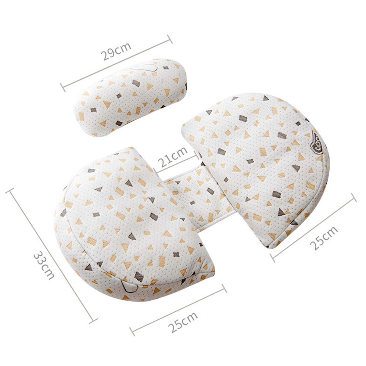 Pregnancy Pillow with Machine Washable Fabric U-shaped Pregnancy Grey
