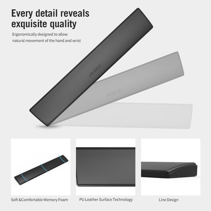 Ajazz Mechanical Keyboard Wrist Pad Ergonomic-Black