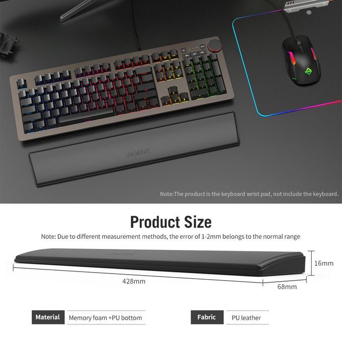 Ajazz Mechanical Keyboard Wrist Pad Ergonomic-Black