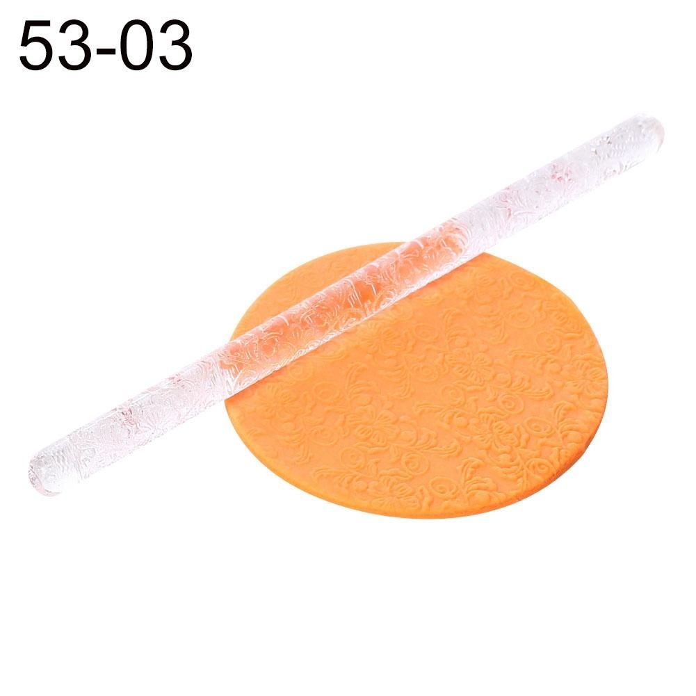 Flower Moon Star Embossing Rolling Pin DIY Dough Cookie