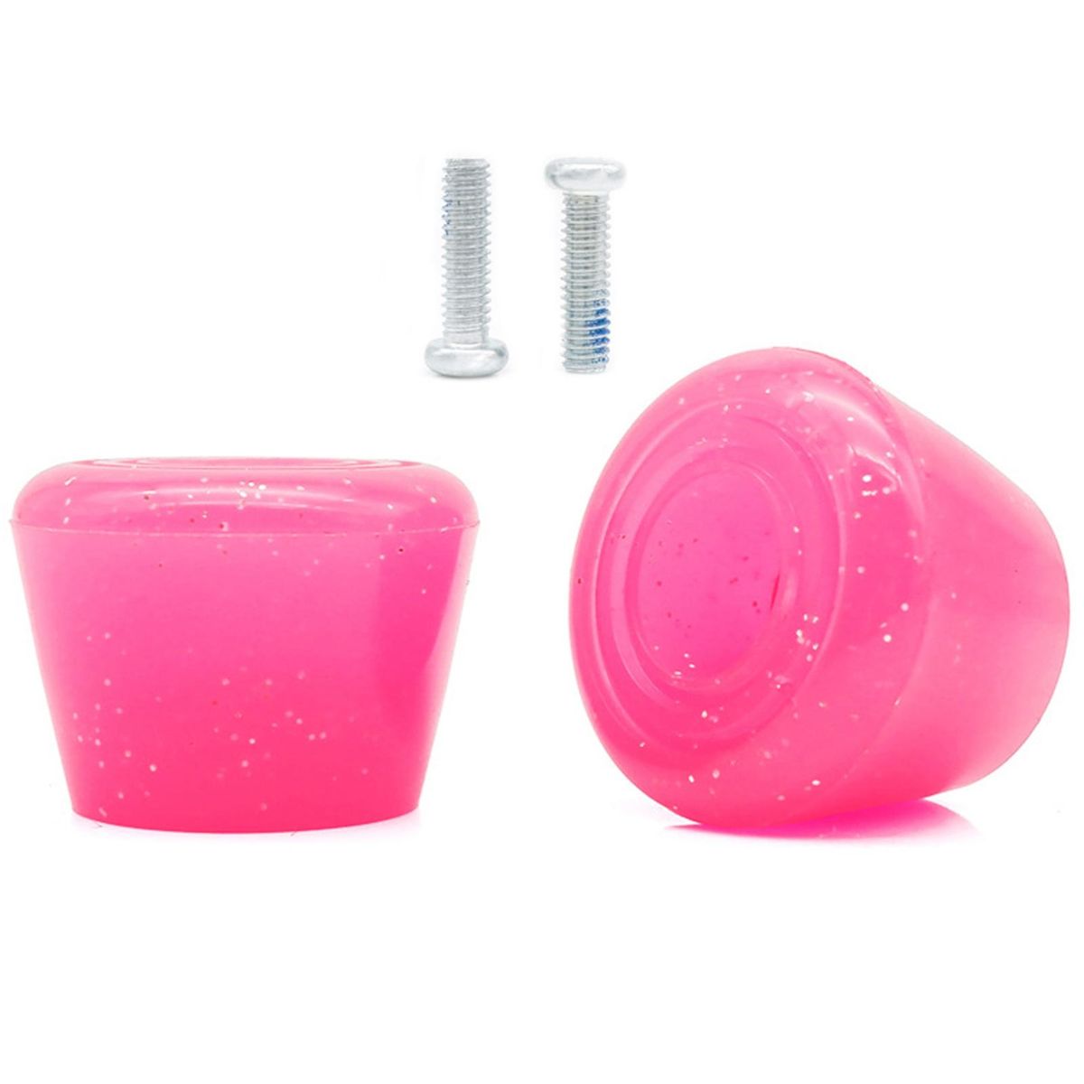 2Pcs Skate Stoppers Double-Row Roller Skating Brake Jam Plugs Rose Red