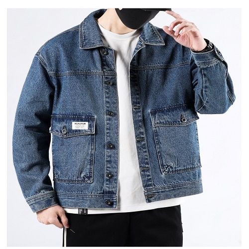 Men's Loose Fashion Brand Handsome Denim Work Jacket