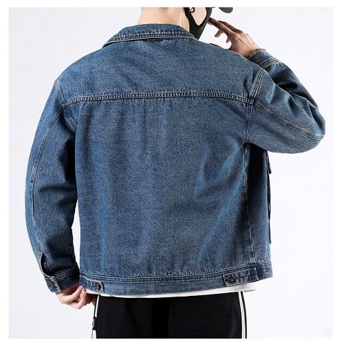 Men's Loose Fashion Brand Handsome Denim Work Jacket