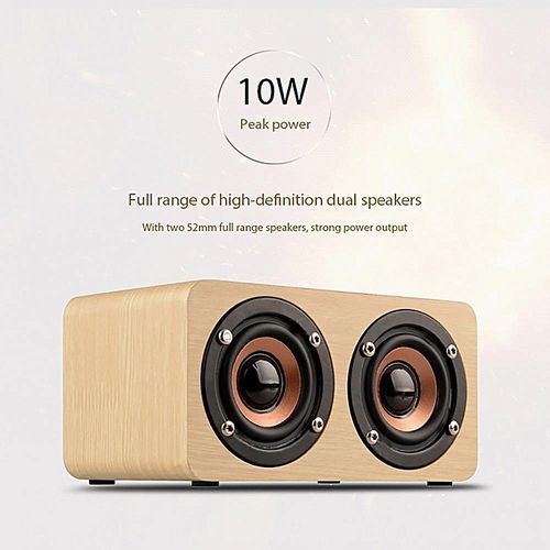 High Quality Wood Grain Bluetooth Stereo Speaker Dual Louderspeakers Super Bass Subwoofer HT-S