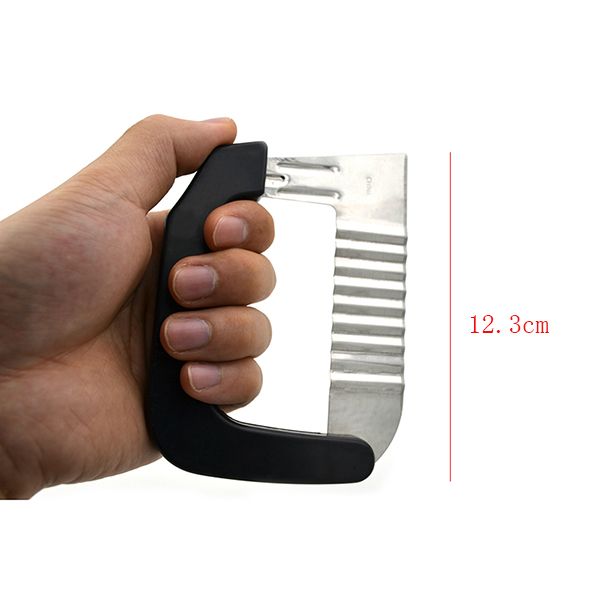 Stainless Steel Potato Masher Peeler Wave Cutter Holder
