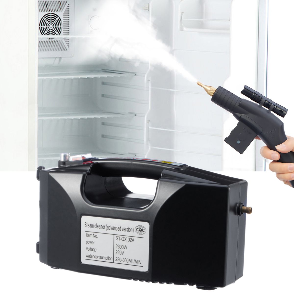 Handheld Steam Cleaner Kit With Extension Rod And 5 Cleaning