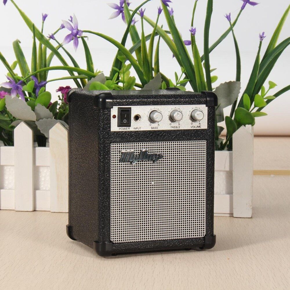 4 Inch Micro Portable 5watt Powered Guitar Amp Amplifier 4 Ohms With USB Black