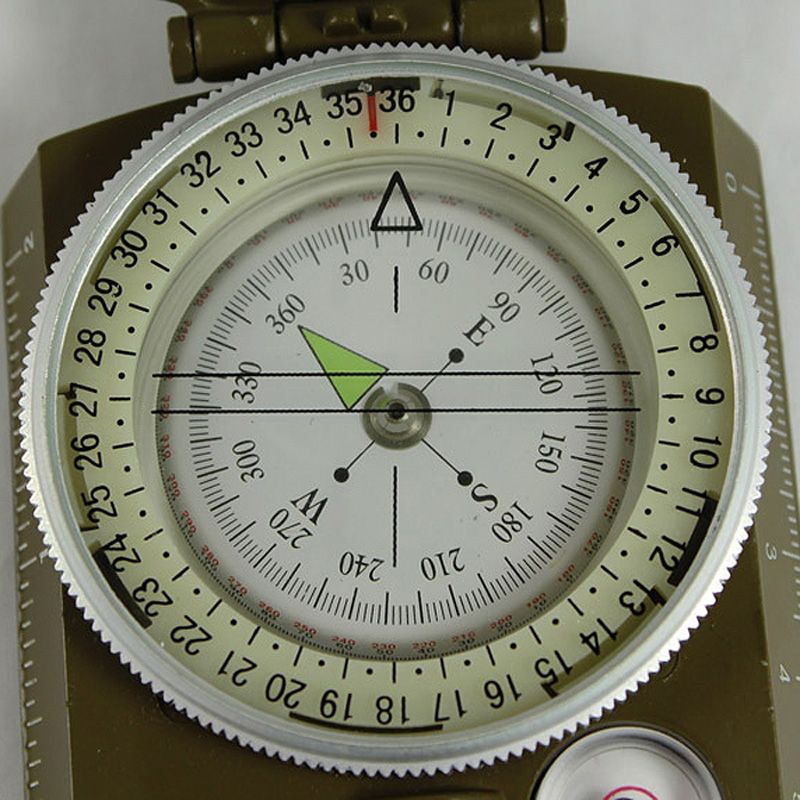 Professional Compass Military Army Luminous Compass Optical