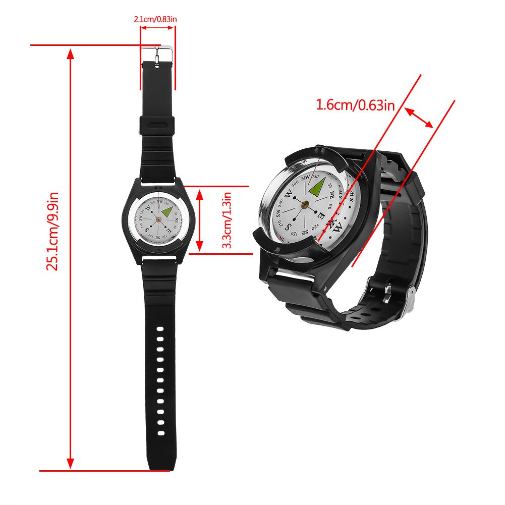 Waterproof Mini Wristwatch Design Compass Lightweight For