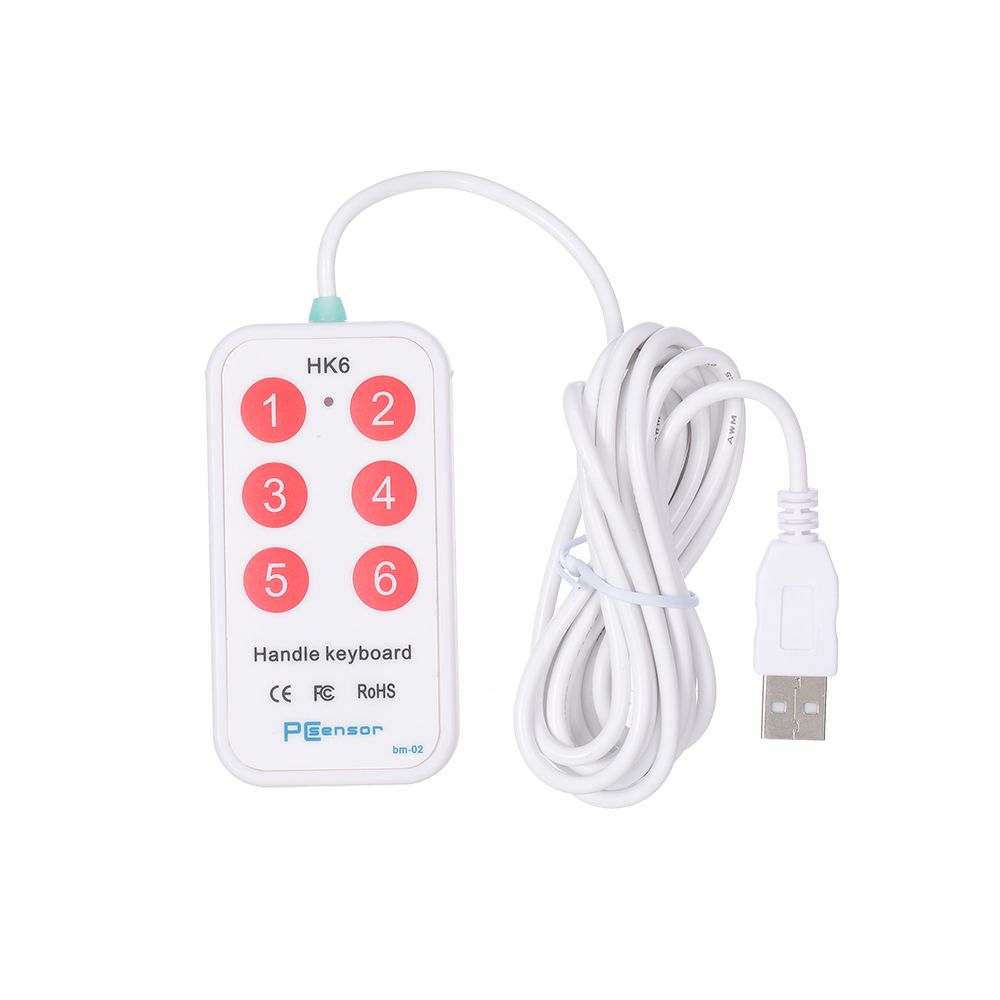 HK_6 USB Handle Keyboard 6 Buttons Handle Keyboard With 6