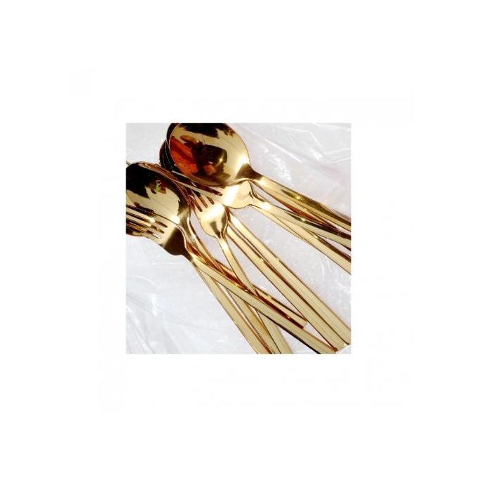 12 PCS Gold Plated Stainless Steel Spoon&Fork