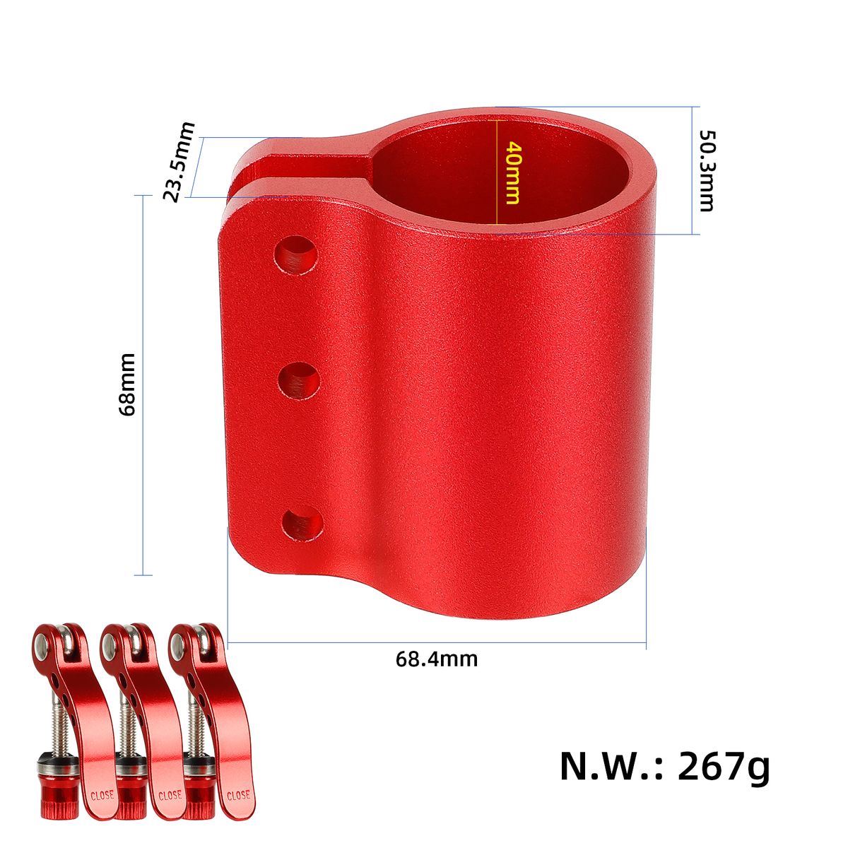Electric Scooter Folding Clamp Reinforced Locking Aluminum