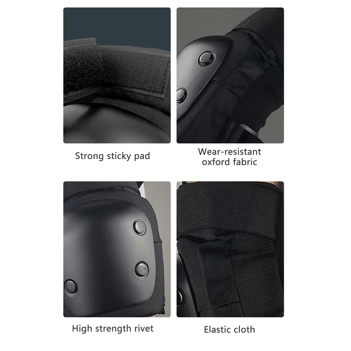6Pcs/Set 2 Wrist Guards + 2 Elbow Pads + 2 Knee Pads Thicken