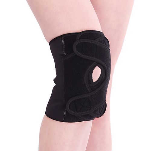 Black Sports Pressure Knee Pads Adjustable
