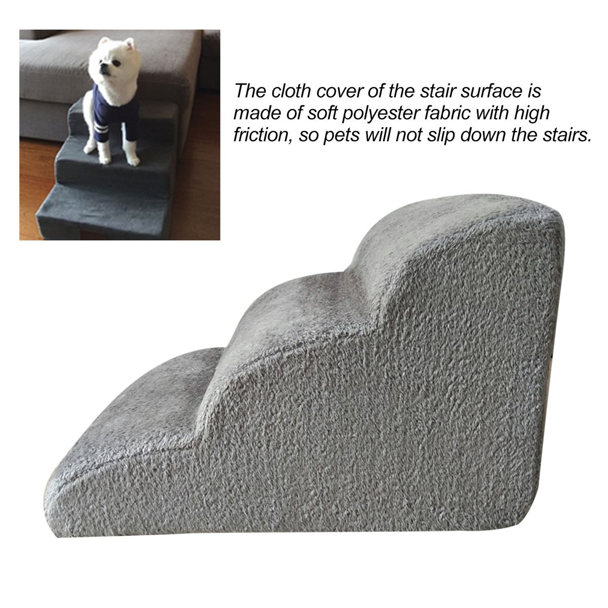 Dog Stairs Non-Slip Pet Ramp Stairs Dog Ramp For Bed Pet Dog