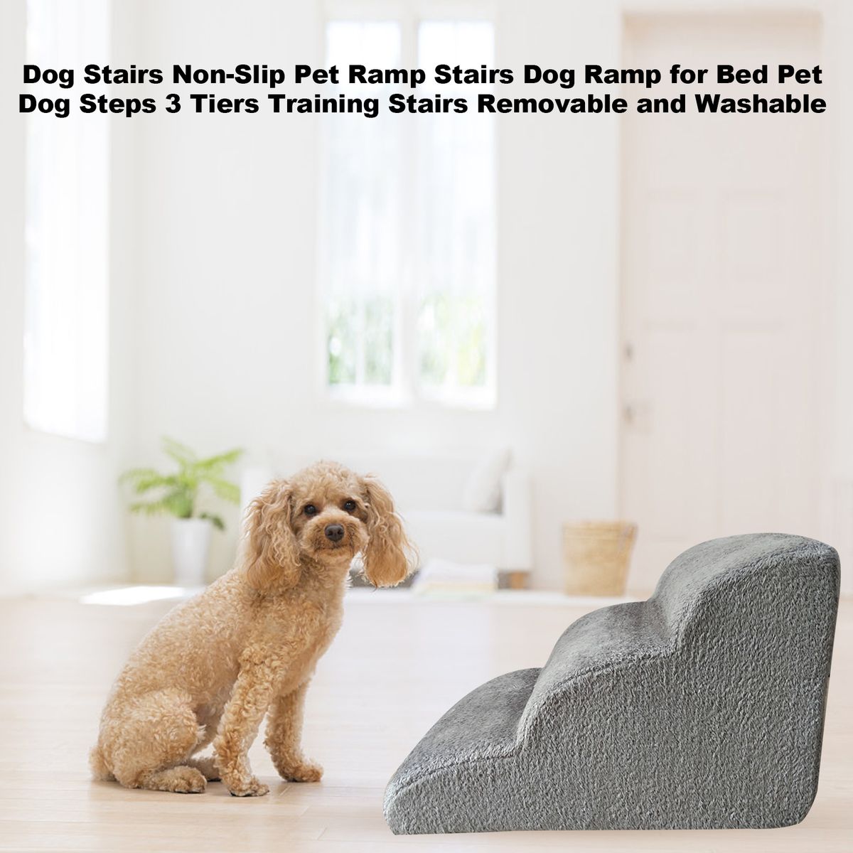 Dog Stairs Non-Slip Pet Ramp Stairs Dog Ramp For Bed Pet Dog