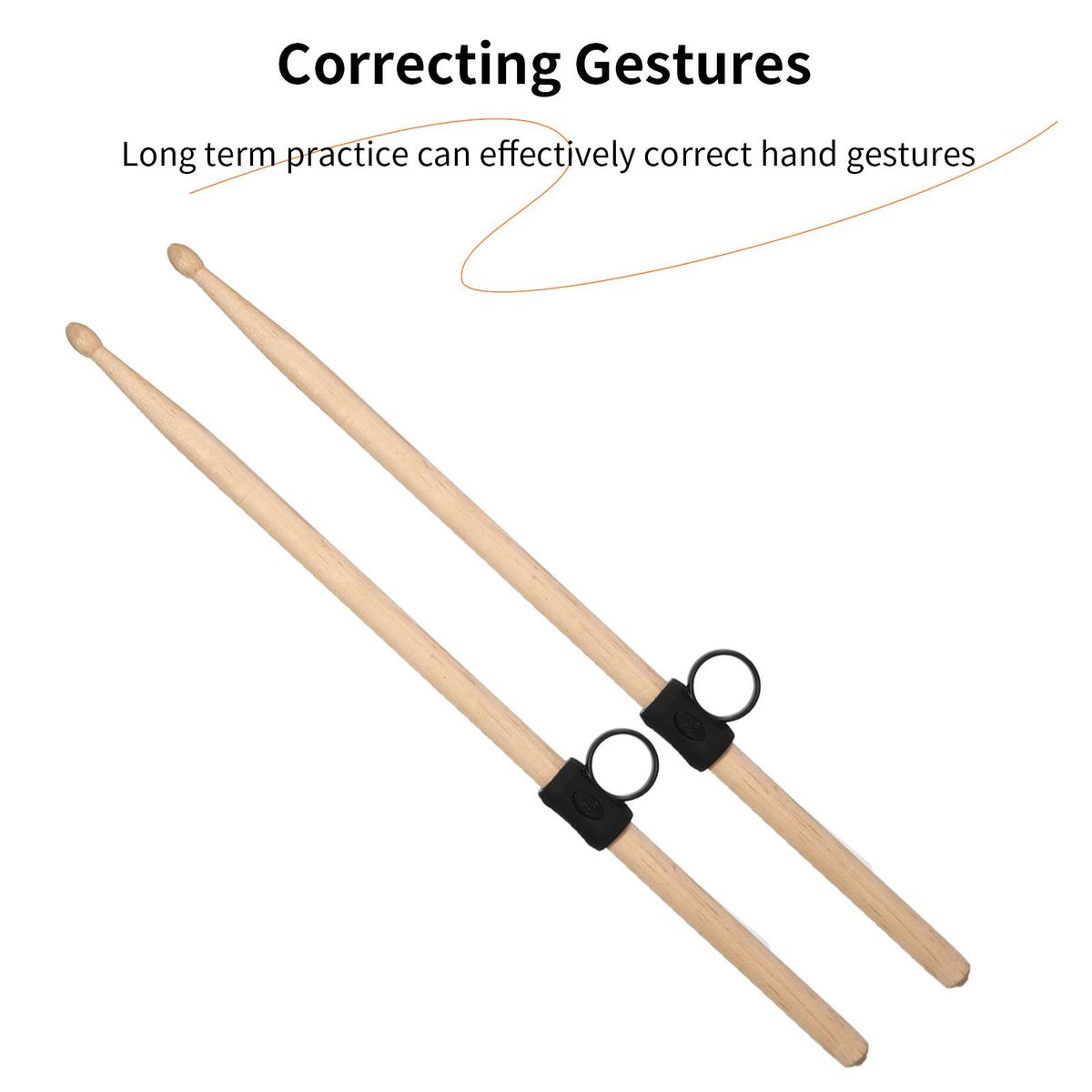2Pcs Drumstick Control Clip Finger Ring Auxiliary Drumsticks Grips Anti Slip Drumsticks Accessories for Drummer Beginner