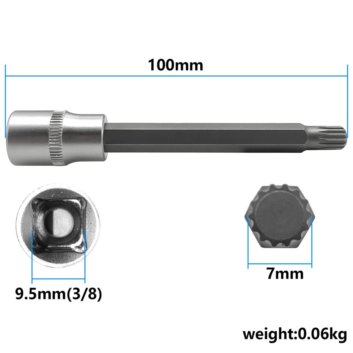 DSG Gearbox Clutch Motor Electromechanical Unit Unlocking Tool 2 Ends 9.5mm/3/8 7mm Hardness S2 Alloy Steel Tool Replacement for Ford Benz