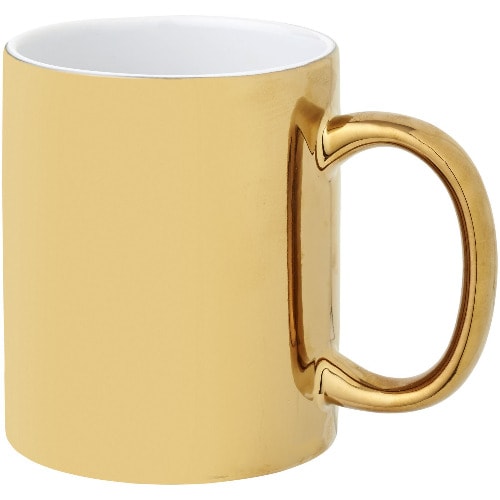 350 Ml Ceramic Mug -Gold Gleam