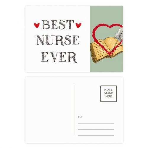 Best Nurse Ever Quote Respected Diary Day Postcard Set Thanks Card Mailing Side 20pcs