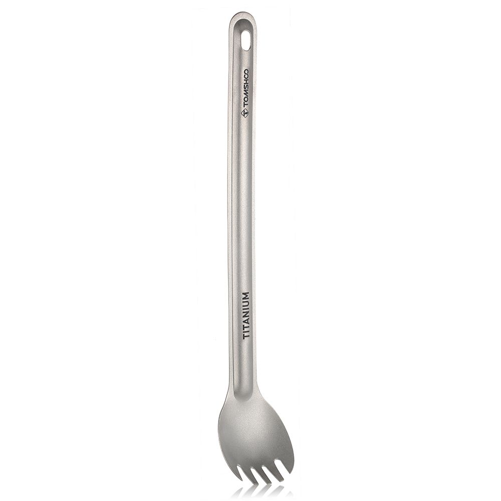 Titanium Long Handle Spork Outdoor Portable Matte