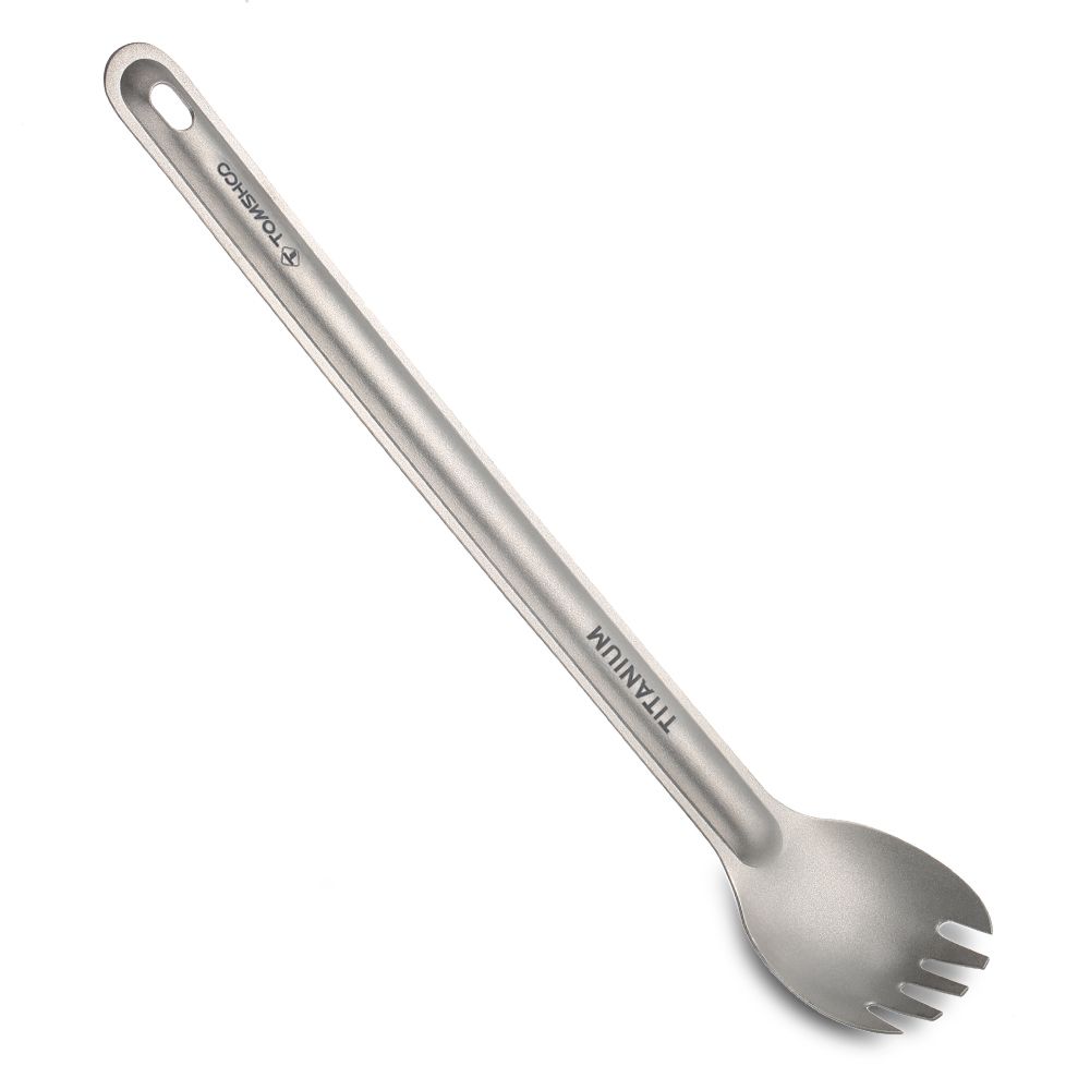 Titanium Long Handle Spork Outdoor Portable Matte