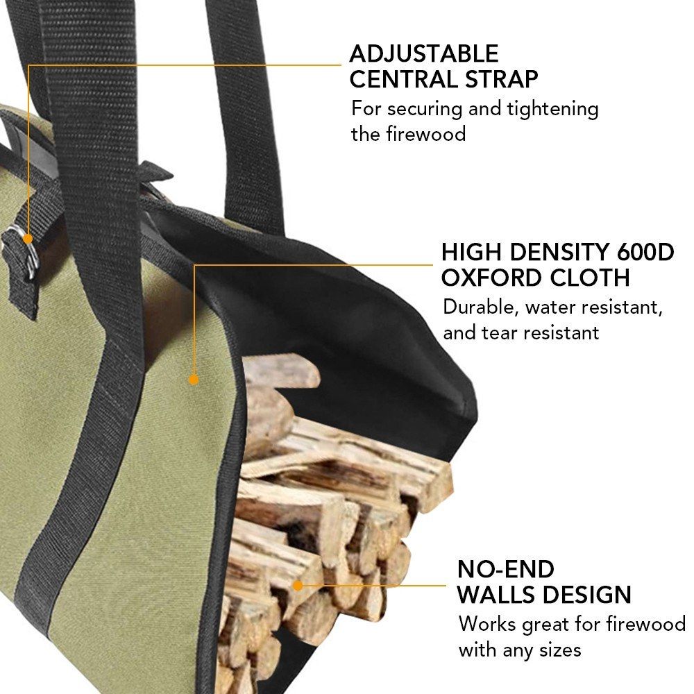 Firewood Carrier Firewood Holder 600D Oxford Weather