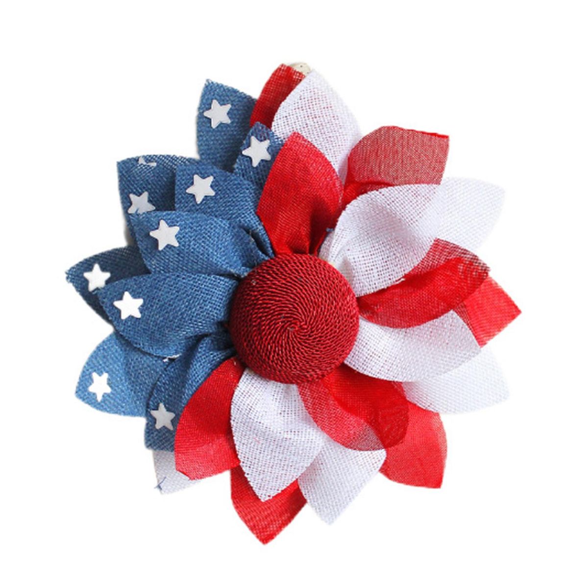 Star Patriotic Wreath US Flag Independence Day Front Door Wreath Red