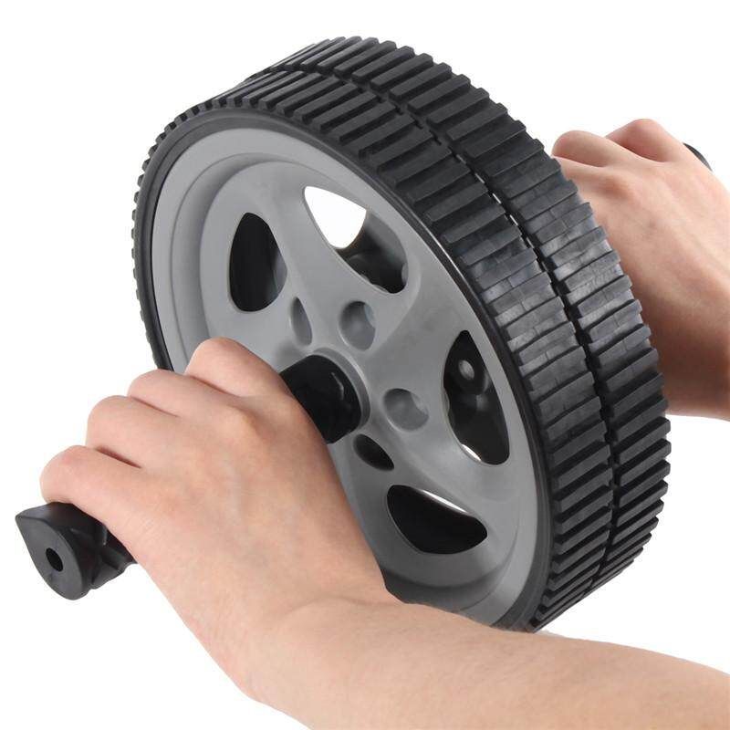 Dual ABS Wheel Roller Workout Exercise Arm Waist Fitness Exerciser New
