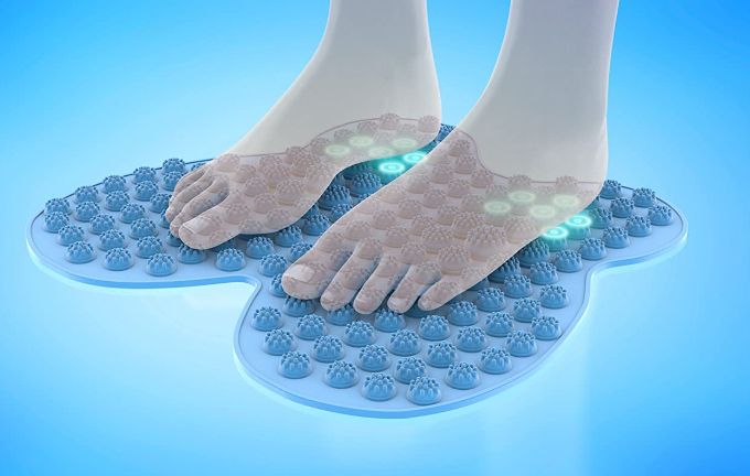 The Reflexology Foot Massage Mat-Blue