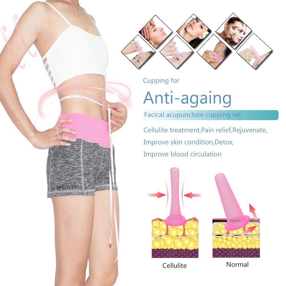 Therapy Masajeador Body Cup Set Massage Anti 4PCS/Set Cellulite Vacuum Set Cup Silicone Massager Cup Cups