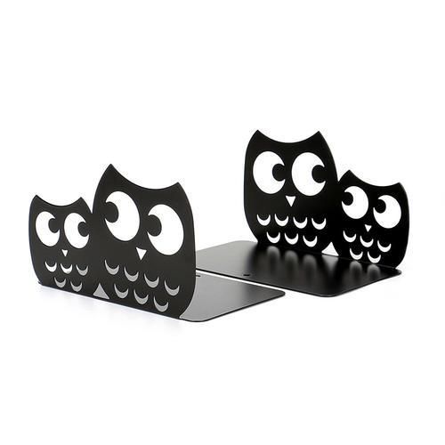 2PCS A Pair Of Iron Owl Nonskid Bookends Bookends Art Bookends Decorative Book Organizer
