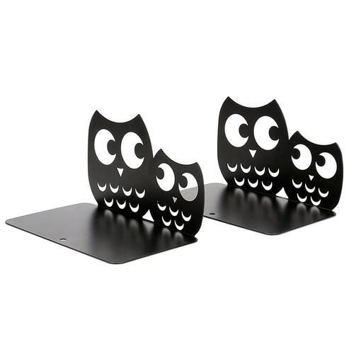 2PCS A Pair Of Iron Owl Nonskid Bookends Bookends Art Bookends Decorative Book Organizer