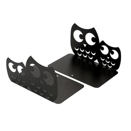 2PCS A Pair Of Iron Owl Nonskid Bookends Bookends Art Bookends Decorative Book Organizer