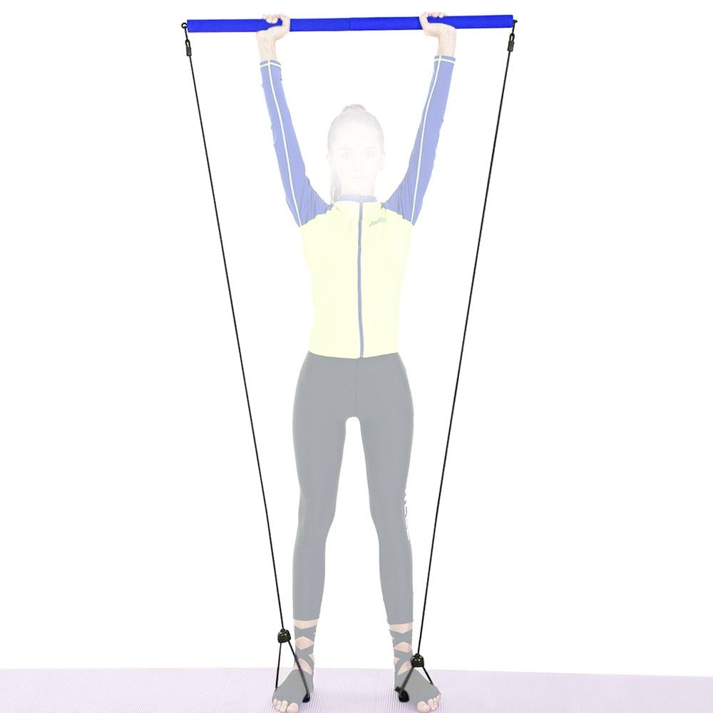 Portable Pilates Bar Kit Resistance Band Muscle Toning Bar