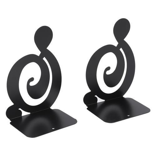 Musical Note Metal Bookends Iron Support Holder Desk Stands For Books