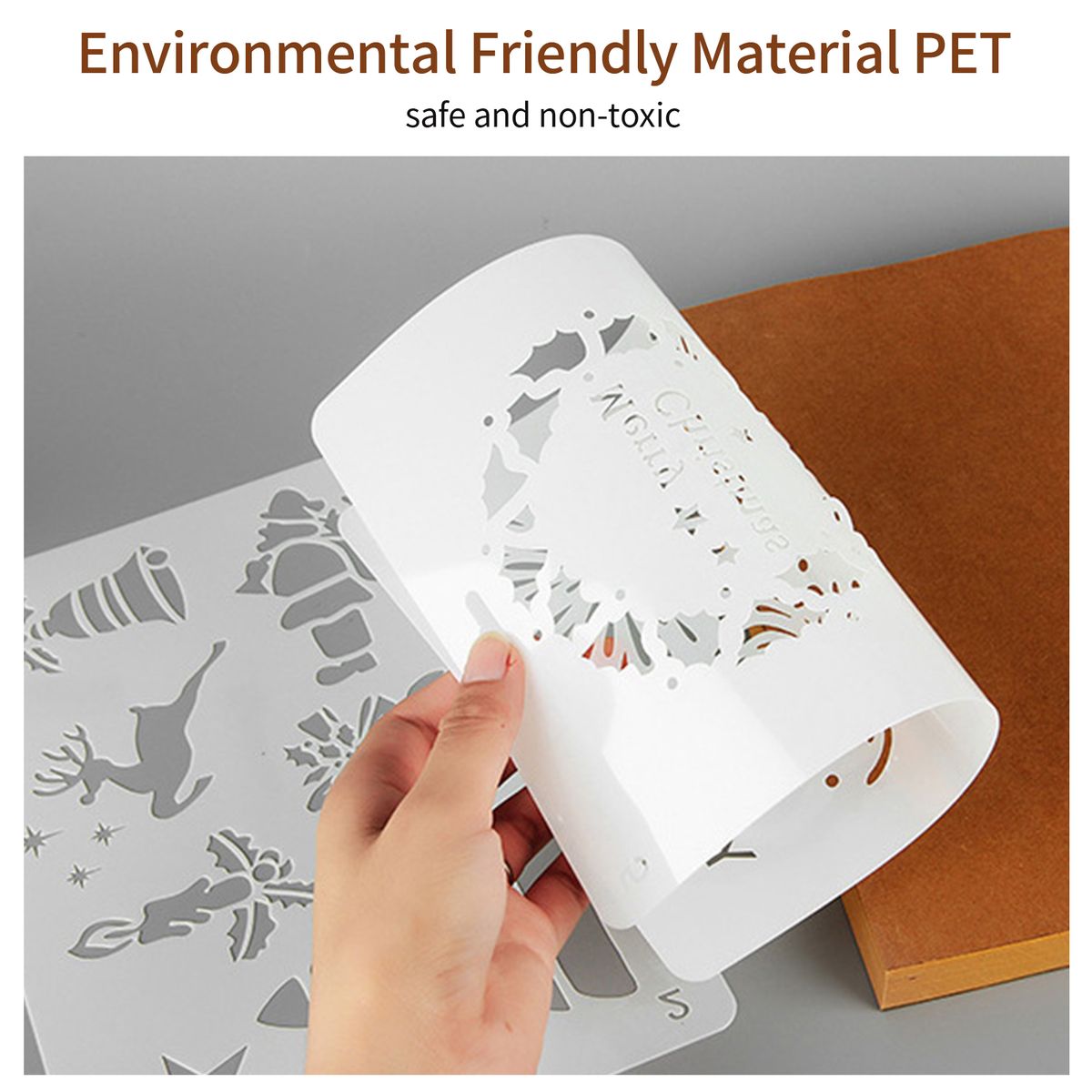 12pcs Drawing Stencils Christmas Painting Template Trees