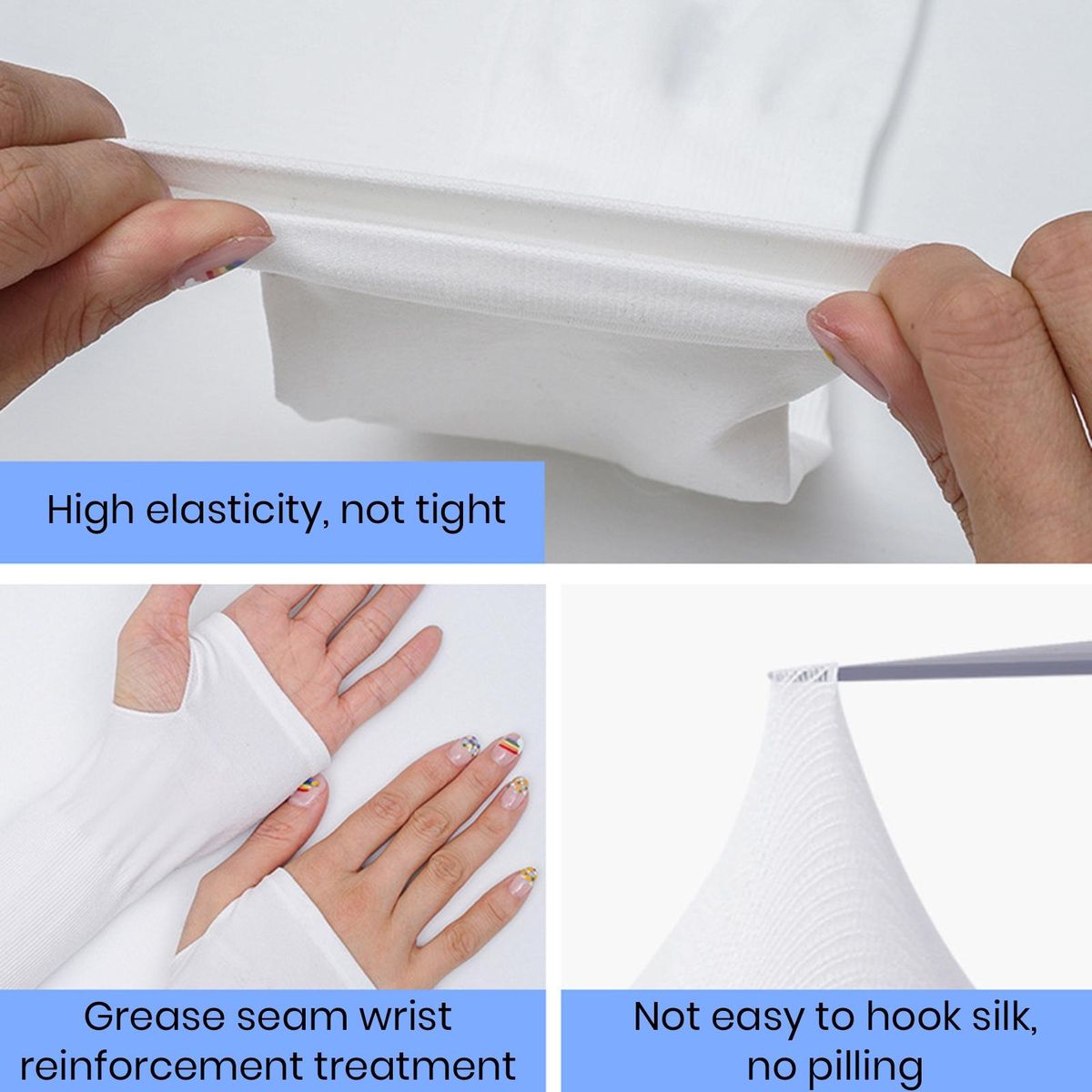 Coolshield Arm Sleeves Ice Silk Sun Protection for Outdoor Activities White