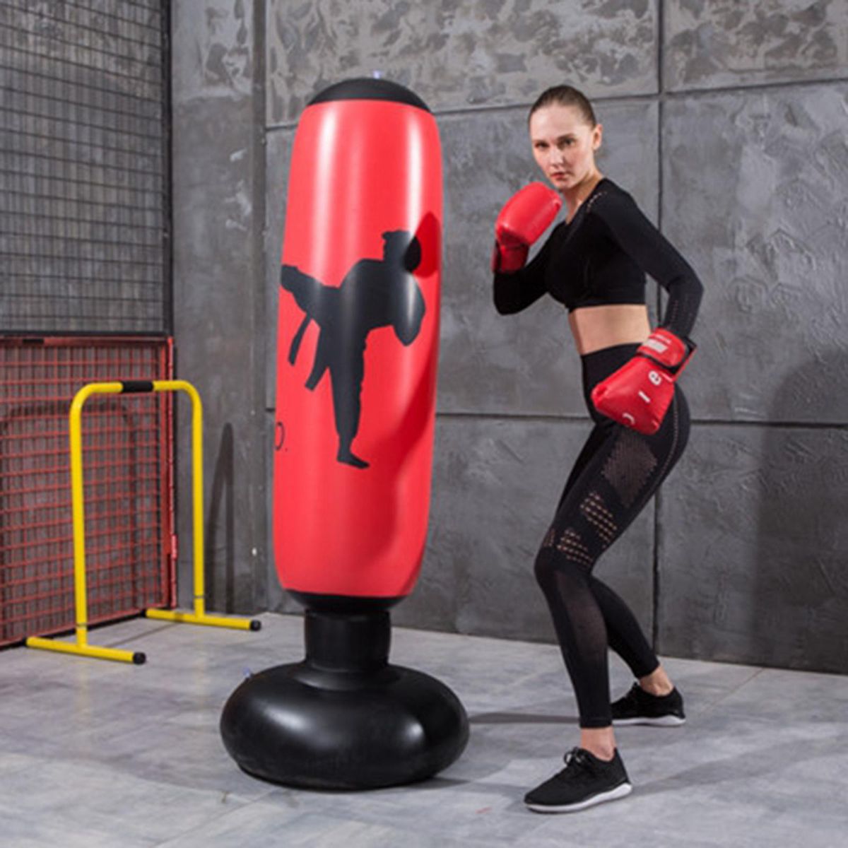 Inflatable Punching Bag Free Standing Boxing Punch Bag For Boys Red