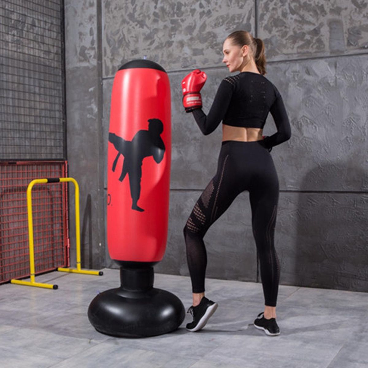 Inflatable Punching Bag Free Standing Boxing Punch Bag For Boys Red