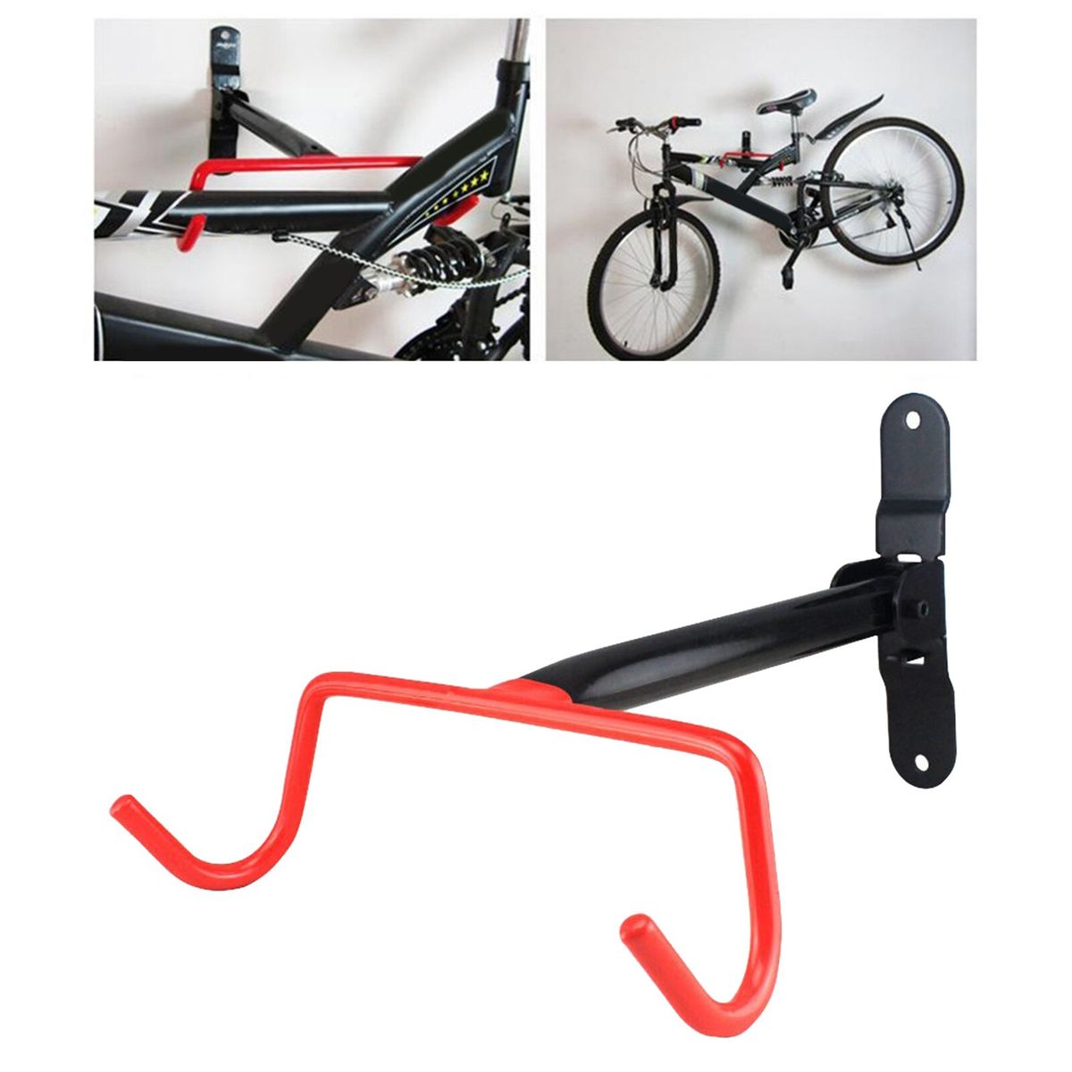 Bike Wall Mount Rack Hook Hanger 60kg Load Bicycle Storage