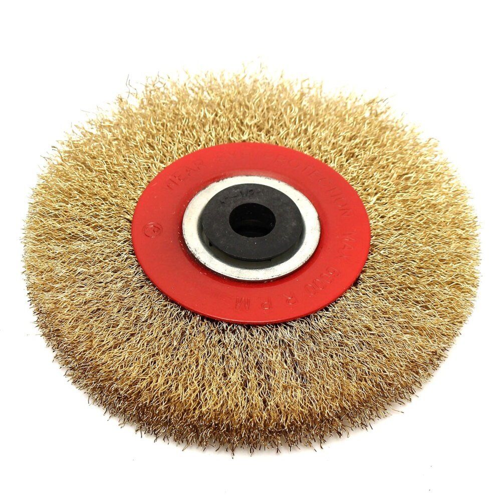 5/ 6/ 8 Inch Polishing Wire Brush Wheel For Bench Grinder With Reducers Adaptor 5 Inches
