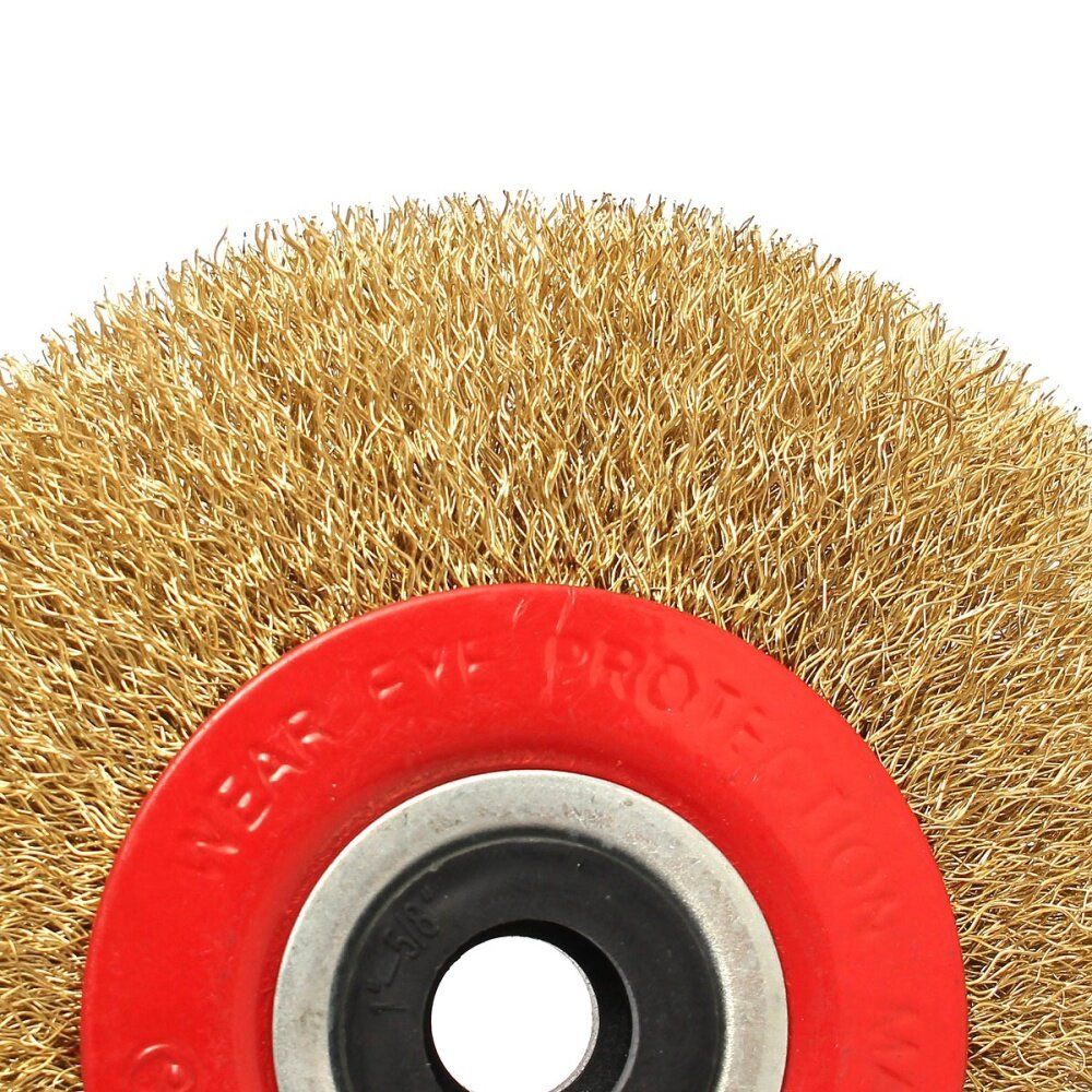 5/ 6/ 8 Inch Polishing Wire Brush Wheel For Bench Grinder With Reducers Adaptor 5 Inches