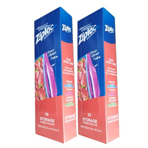 Ziploc Storage Bag - Double Gallon - 30.5cmx38.5cm - 20 Bags