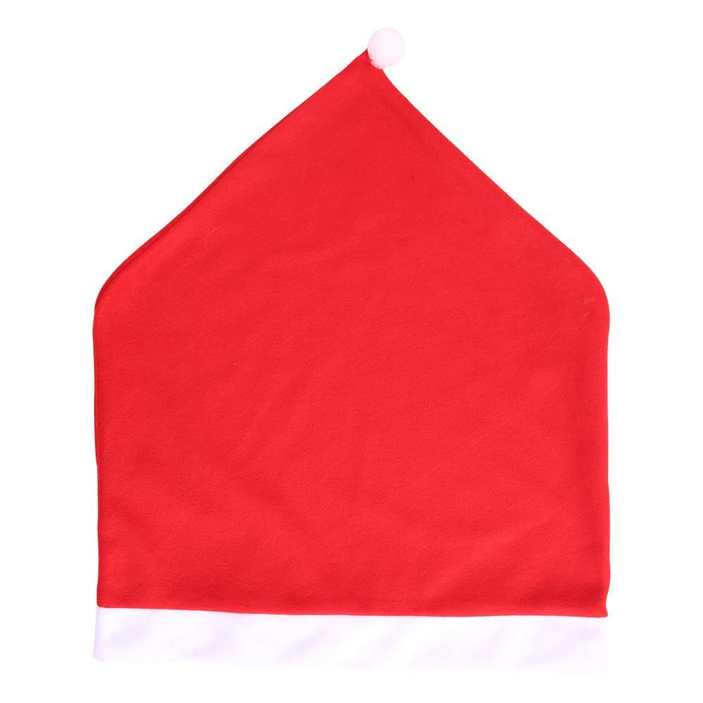 Christmas chair hat restaurant hotel layout chair cover solid color wedding meeting red velvet chair cover Christmas chair cover Brushed fabric chair cover