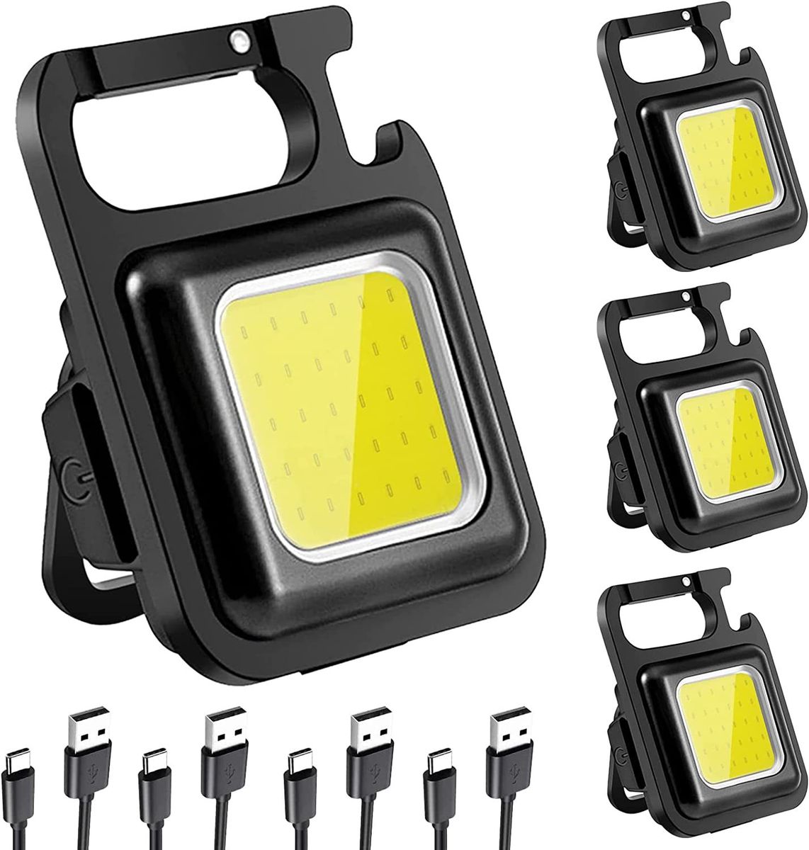 Rechargeable LED Keychain Flashlight For Outdoor Survival