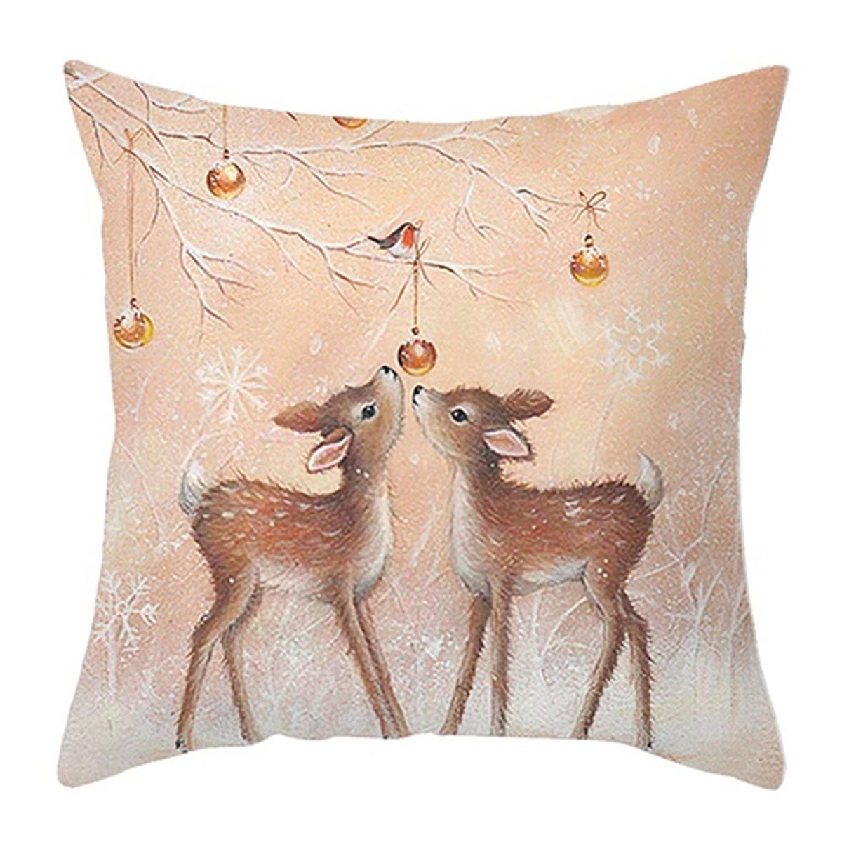 Christmas Pillowcase Cute Christmas Printed Throw Pillow Cover Home Decor