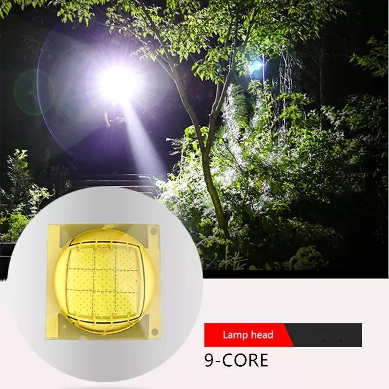 100000lm XHP199LED Flashlight 9CORE USB Rechargeable